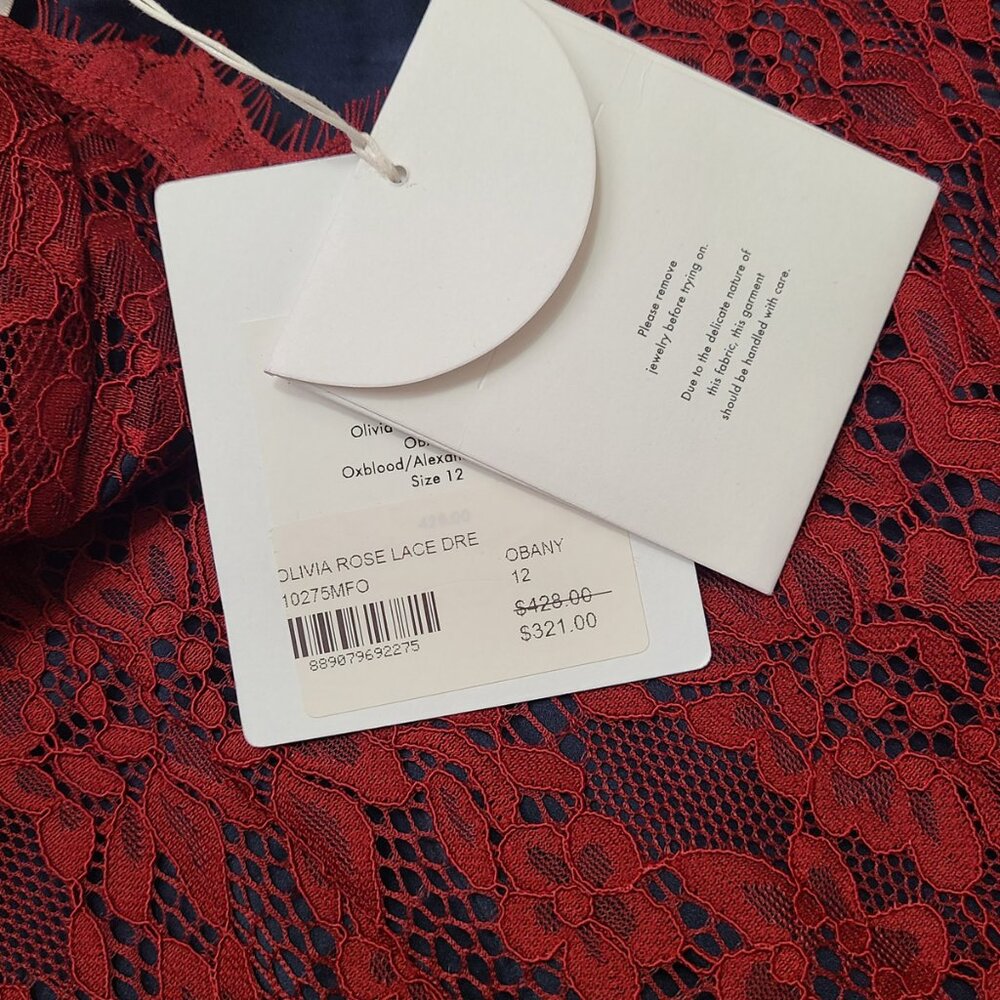 Diane Von Furstenberg NWT Olivia Rose Lace Dress Women Size 12 $428 - Picture 7 of 12